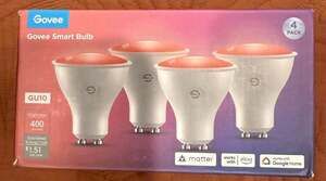 Govee Smart GU10 Matter RGBWW LED Bulbs 4-Pack (Model H600D)